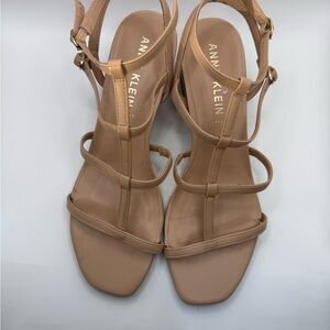 Anne Klein Nude Strappy Sandals